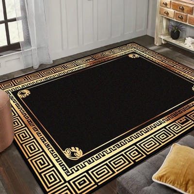 Zwart Goud Woonkamer Groot Vloerkleed 200x300cm Luxe Decoratie Huis Salontafel Gebiedskleed Slaapkamer Studeerkamer Vloermat Antislip 60*90cm