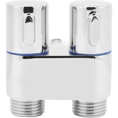 1 In 2 Uit Hoekventiel G1 2 Buitendraad Dubbele Bediening Metalen Hoekventiel voor Badkamer Toilet Bidet Balkon Type 1 white