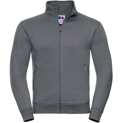 Russell Heren Authentiek Sweatjack (Convoy Grijs Effen)