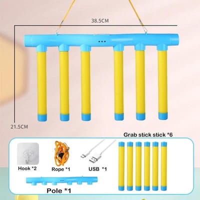 Jeu Défi Bâtons de Réflexe pour Enfants Entraînement Coordination Œil-Main Réaction Vitesse de la Main Défi Vitesse Réglable Jouet de Fête
