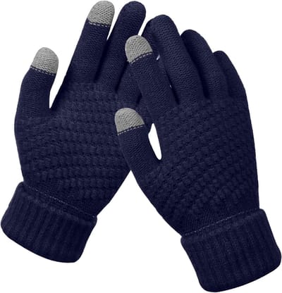 Winter Touchscreen Handschoenen - Gebreide Dames Handschoenen - Koude Dagen Buiten - Fleece Gevoerd