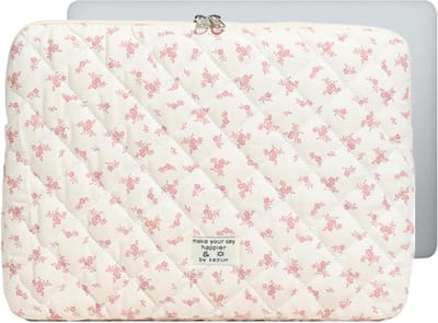 Laptophoes Bloemen - Computerhoes Beschermhoes - Dagelijkse Bescherming - Zachte Gewatteerde Vulling - 15 inch - Multicolor
