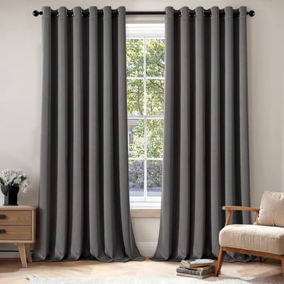 Dailygoods- Verduisteringsgordijnen Set van 2 - Decoratieve Gordijnen - Oogjes - Duurzaam - Lichtdicht - Machinewasbaar tot 597 °C