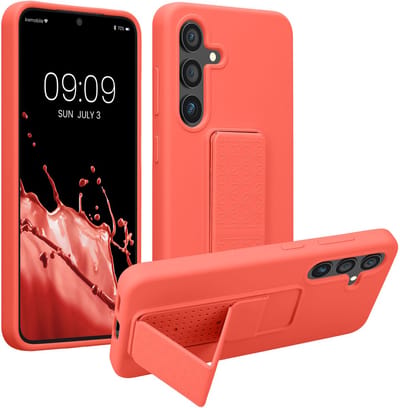 kwmobile back cover voor smartphone - geschikt voor Samsung Galaxy S24 - 1x beschermhoesje van kunststof - In koraal