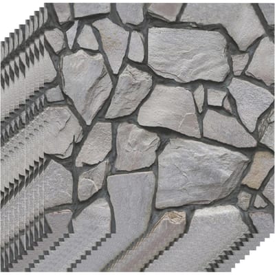 3-dimensionale zwarte baksteen waterbestendig vochtbestendig verwijderbaar zelfklevend behang peel & 10pcs gray