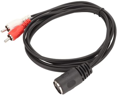 Dailygoody - Audio Kabel - 5 Pin DIN naar 2x Phono Male - 1.5m - Perfect voor CD VCR DVD - Hoge geluidskwaliteit - Ideaal voor audioapparatuur - Zwart