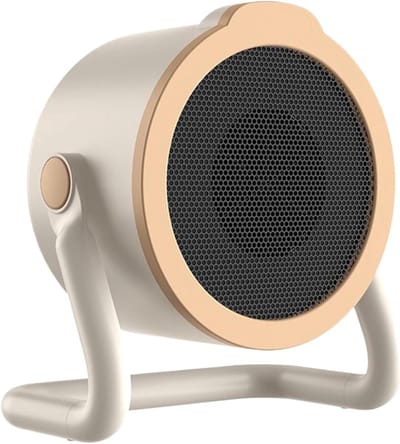 Ventilatorkachel - Elektrische Kachel - Draagbare Kachel - 500W - Stil - 2 Warmtestanden - 360° Draaibaar - 27.7×21×16.1cm - Wit