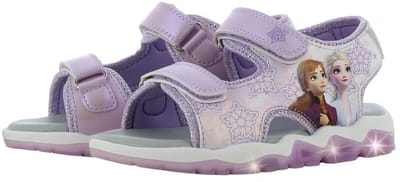 Frozen - Sandalen voor meisjes - Anna en Elsa Lichtgevende schoenen voor kinderen - Zomerschoenen van 2 tot 8 jaar - Maat 24 - Paars
