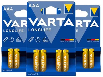 Varta Longlife AAA Blister - 3 x 4 stuks - Voordeelverpakking