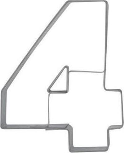 RVS uitsteker - cijfer / nummer - 4 / vier - St�dter