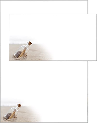 Briefpapier A4 Flessenpost 12 stuks inclusief 6 enveloppen