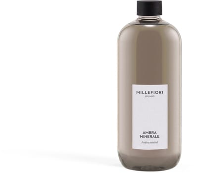 Millefiori Milano - Navulling voor Geurstokjes 500 ml - Ambra Minerale - 9 tot 12 maanden