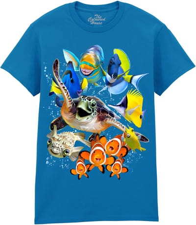Schildpad Vissen Reef Selfie The Coloured House T-shirt M