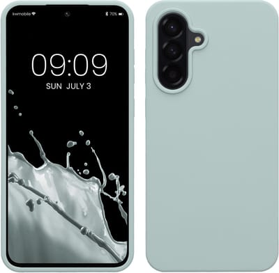kwmobile telefoonhoesje geschikt voor Samsung Galaxy A56 5G - Hoesje met siliconen coating - Smartphone case in cool mint