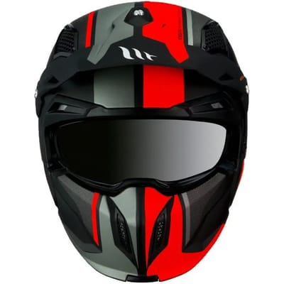 Motorcrosshelm met ombouwbaar vizier en afneembare kinband. MT Helmets Streetfighter Sv Twin C5 (Ece 22.06)