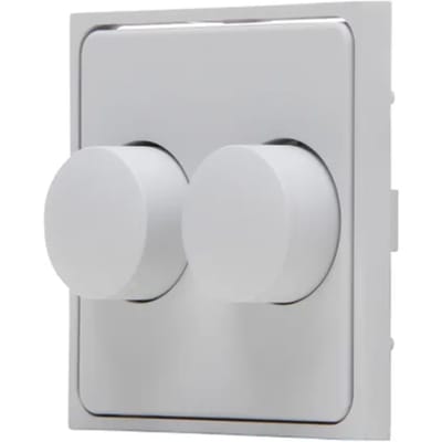 Kopp Duo-dimmerplaat Athenis Mat-grijs