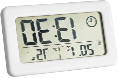Digitale thermometer hygrometer - Kamertemperatuur meter - Binnenklimaat meten - Met geheugenfunctie - 9.6*5.8*1cm - Wit