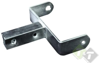 Steun, beugel, klem voor kielrol 185mm voor koker 40mm