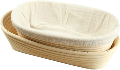 Rijsmand brood - Bakmand rotan - Zelf brood bakken - Natuurlijk materiaal - 15 x 8 cm - Natuurlijk