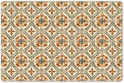 Placemats 45x30 cm - Placemat kunststof - 1 stuk - Elegant - Antiek - Kleurrijk - Borden onderleggers - Decoratie voor op tafel - Keuken tafeldecoratie accessoires - Vinyl onderlegger - Tafelversiering