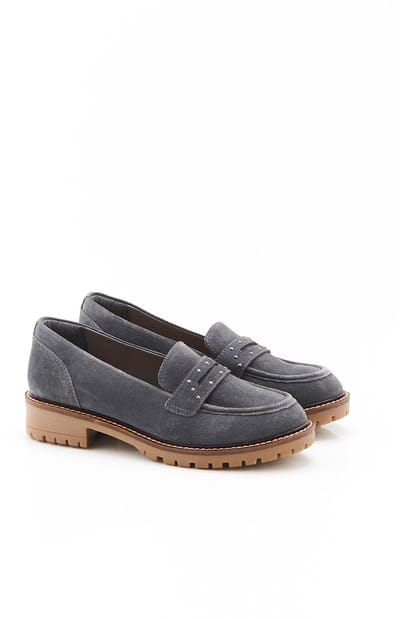 Damart - Amortyl mocassins met studded details - Dames - Grijs - 37