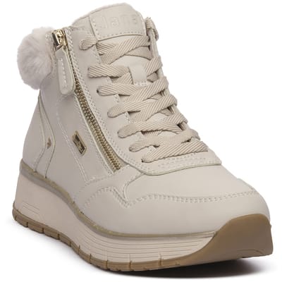 Jana Dames Veterboot - 26268-411 Lichtbeige - Wijdte H - Maat 37
