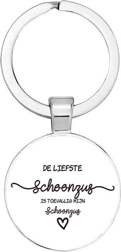 Akyol - De liefste schoonzus Sleutelhanger - liefde - liefste schoonzus - familielid - cadeautje voor zus - familie - cadeau - verjaardag - kado - geschenk - gift - verrassing - 2,5 x 2,5 CM