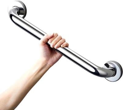 Badkamerhandgreep - Steungreep Veiligheid - Extra Stabiliteit - Roestvrij Staal - 40 cm - Zilver