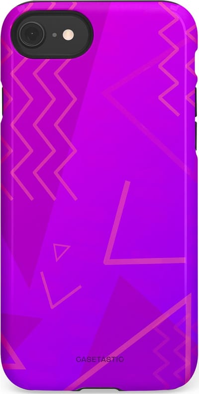 Casetastic Hoesje Geschikt voor Apple iPhone 7/8/SE - Stijlvolle Beschermende Duo-layer Case - Discowave