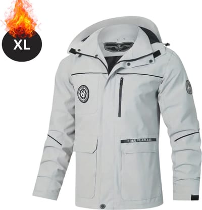 Nivard Windjas Voor Heren - Parka - Lente & Herfst - Jas - Volwassen - Windjack - Windbreaker - Outdoor - Buiten - Grijs - Maat XL