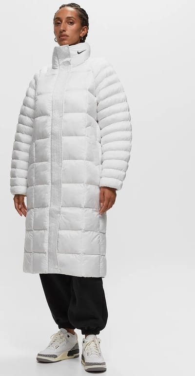 Nike Sportswear Classic Parka Lange Winterjas - Maat S - Therma Fit - Wit