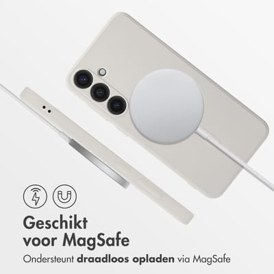 imoshion Hoesje - Geschikt voor Samsung Galaxy S24 Plus - Color Backcover met Magnetische Ring - Beige