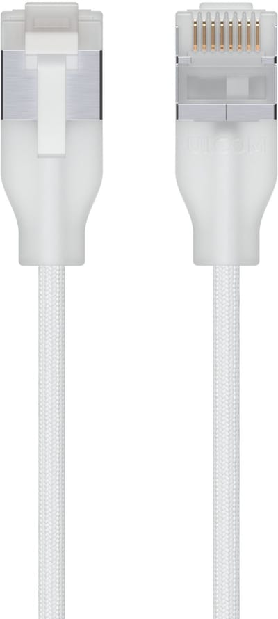 Ubiquiti UACC-Cable-Patch-EL-C6A-12M-W netwerkkabel Doorschijnend, Wit Cat6a Rond