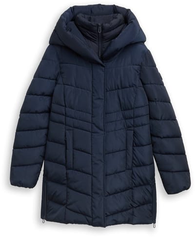 Tom Tailor - Pufferjas in 2-in-1-look - Maat XXXL - sky captain blue