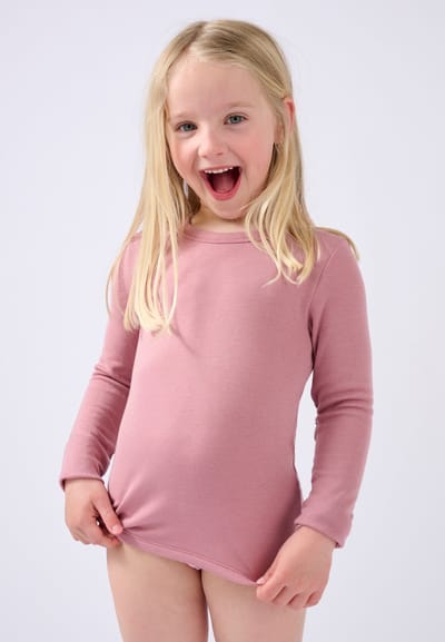 Damart - T-shirt met lange mouwen mix van Thermolactyl Sensitive - Kinderen - Roze - 4 JAAR
