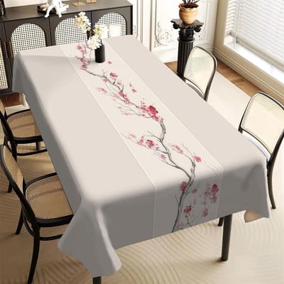 Fabriquée en polyester de première qualité, cette nappe présente un tissage jacquard fin, des broderies florales et des découpes ajourées.. Il est résistant à la chaleur et à la poussière. 100x145cm
