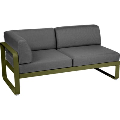 Fermob BELLEVIE hoekmodule links - D3 Pesto - A3 grafietgrijs