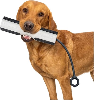 Trainingsbumper Hond - Ophaaldummy Touw - Honden Training - Verstelbaar Touw - 10.5 x 2.55 inch - Zwart Wit