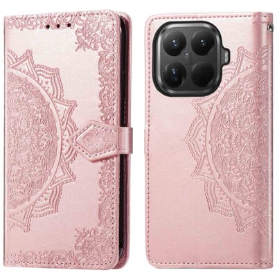 imoshion Hoesje - Geschikt voor Xiaomi 15T Pro - Mandala Bookcase - Rosé Goud
