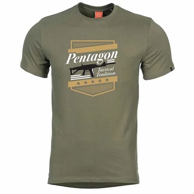 Pentagon Ageron Acr T-shirt Met Korte Mouwen Groen XL Man