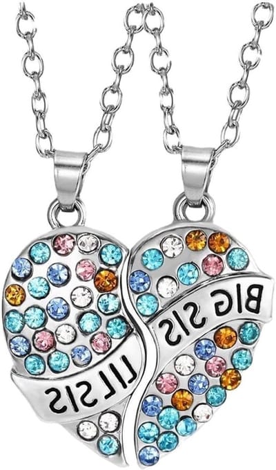 Vriendschapskettingen voor 2, Hart Pendant Partner Kettingen voor Vrouwen, Perfecte Cadeaus voor Verjaardag en Afstuderen (Set van 2)