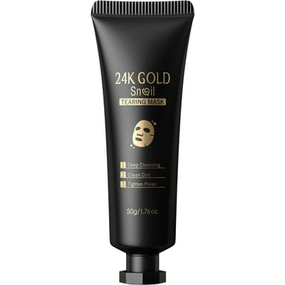Masque Peeling au collagène d'escargot or 24K, soins pour le visage, élimine les taches foncées, Anti-âge, soins pour la peau 50g black