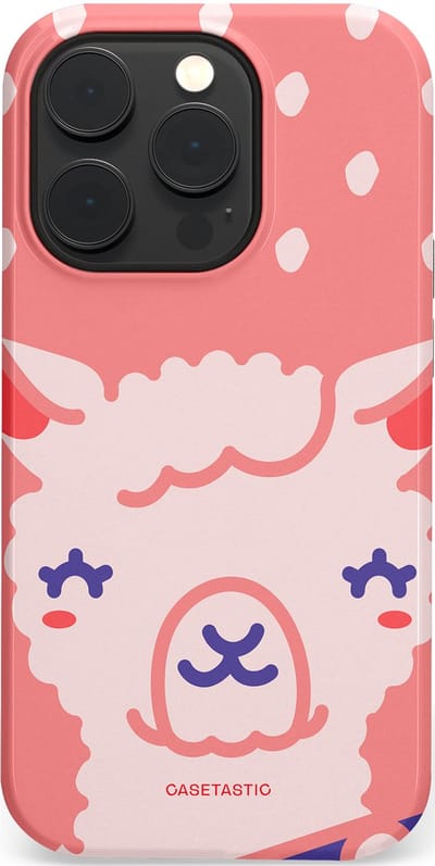 Casetastic Hoesje Geschikt voor Apple iPhone 14 Pro Magsafe - Stijlvolle Beschermende Duo-layer Case - Lama beat