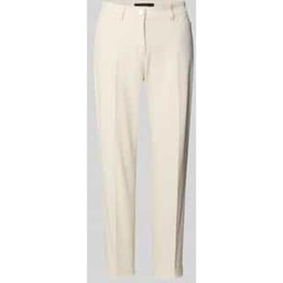 Slim fit stoffen broek met persplooien, model 'KATHREEN'