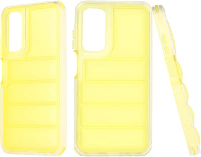 Hoesje geschikt voor Samsung Galaxy A25 - Techsuit Wave Shield Shockproof Hard Case Back Cover - Geel