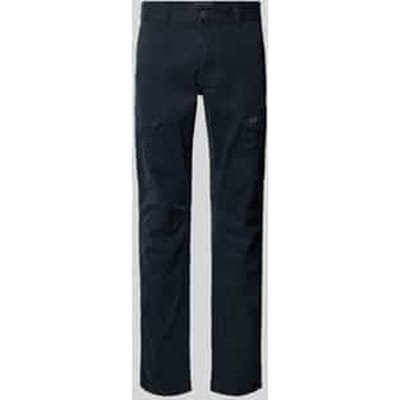 Slim fit cargobroek met logostitching