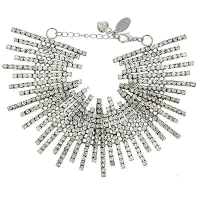 Behave - Luxe armband zilverkleur - Feestelijk statement accessoire
