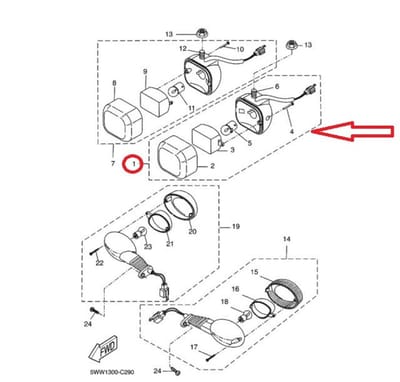 Clignotant origine pour moto Neuf