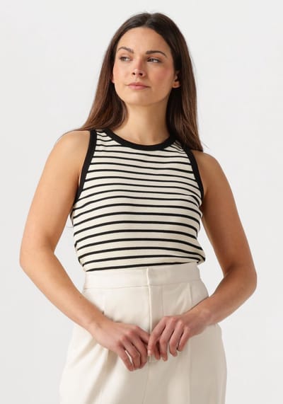 Notre-V Nv-franca Tops & T-shirts Dames - Shirt - Creme - Maat XS