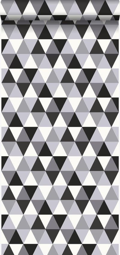 Origin Wallcoverings behang grafische driehoeken zwart en wit - 53 cm x 10.05 m - 347202